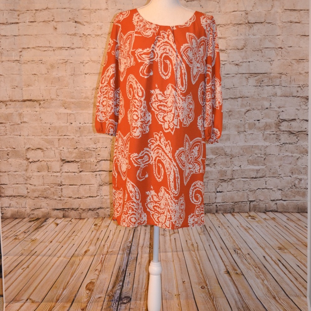 Orange and cream Pink Coconut Dress